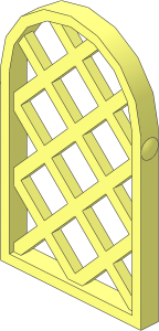 Window  1 x  2 x  2.667 Pane Lattice Diamond with Rounded Top