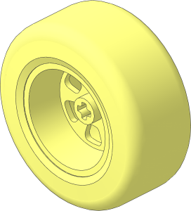 Wheel 22 x 50 with Integral Smooth Racing Tyre
