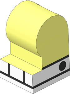 Minifig Leg Medium Left with  White Boots with Black Lines Pattern