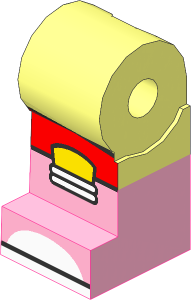 Minifig Leg Right with Stripes, Kneepad and Bright Pink Boots Pattern
