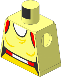 Minifig Torso with Tank Top, Belt and Bunny Tail Pattern