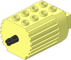 Electric Technic Motor without Centre Pin Hole with 12V Logo