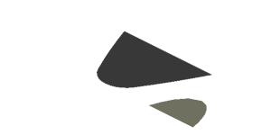 ~Sticker  1.8 x  3.0 with Black Triangle and Grey Air Vent on White Background Right -  Fourth Face