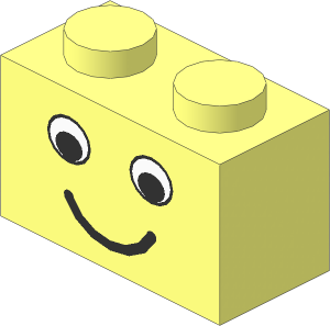 Brick  1 x  2 with Eyes and Smile Pattern