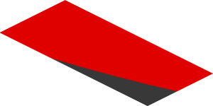 ~Sticker  1.9 x  0.8 with Black Trapezoid with White "DMG MORI" and Red Stripe on White Background Right - Fourth Face