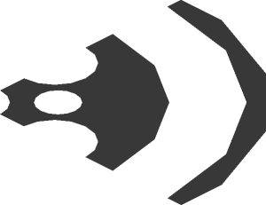 ~Sticker  0.8 x  2.2 with Black Car and Indicators on Grey Background - Wheel
