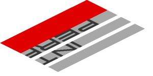~Sticker  0.8 x  4.0 with Black "PORSCHE INTELLIGENT PERFORMANCE" on Grey Stripes and Red Stripe on White Background Right - Second Face
