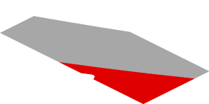 ~Sticker  1.9 x  0.8 with White Logos in White, Grey and Red Stripes on Black Background Left - Second Face
