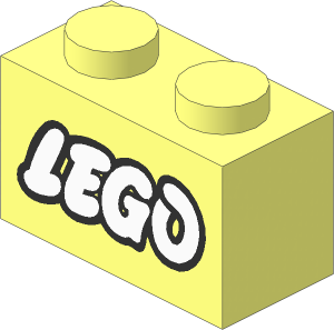 Brick  1 x  2 with LEGO Logo with Open "O" Pattern