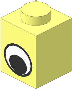Brick  1 x  1 with Eye Pattern