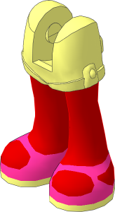 Figure Friends Legs with Shorts with Medium Nougat Legs and Magenta Sandals Pattern