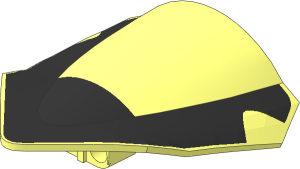 Windscreen  7 x  6.5 x  2 Motorcycle with Beam  3L with Black Panel Pattern