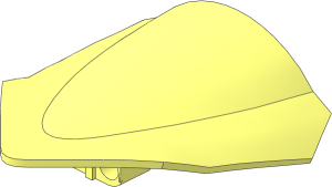 Windscreen  7 x  6.5 x  2 Motorcycle with Beam  3L