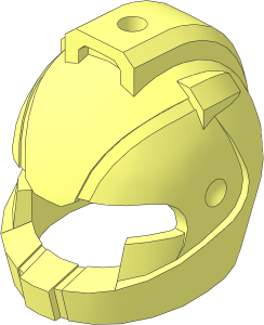 Minifig Helmet Space with Air Intakes and Top Pin Hole
