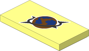 Tile  2 x  4 with Arctic Explorer Symbol Pattern