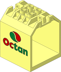 Container  4 x  4 x  4 with 2 Click Hinges with Octan Logo Pattern