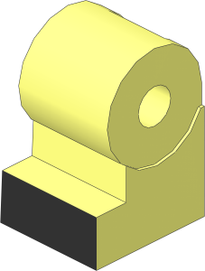 Minifig Leg Medium Right with Black Shoe Pattern