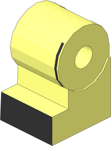 Minifig Leg Medium Right with Black Shoe and Lab Coat Pattern
