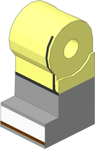 Minifig Leg Right with Black and White Shoe on Grey Lower Leg Pattern