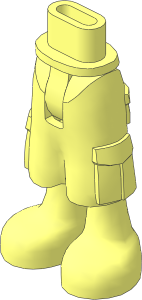 Figure Friends Hips and Legs with Cargo Pants (Thin Hinge)