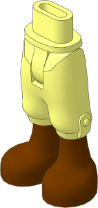 Figure Friends Hips and Legs with Cropped Trousers with Reddish Brown Boots Pattern