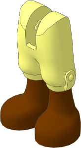 Figure Friends Legs with Cropped Trousers with Reddish Brown Boots Pattern