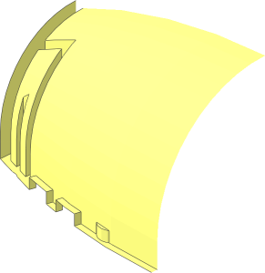 ~Windscreen  6 x 10 x  3 Ovoid with Cutout - 1/4