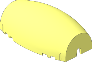 Windscreen  6 x 10 x  3 with Cutout - Ovoid