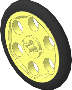 Technic Wedge Belt Wheel (Reinforced) with Tyre