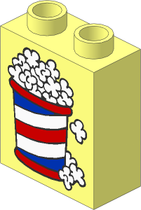 Duplo Brick  1 x  2 x  2 with Popcorn Pattern