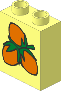 Duplo Brick  1 x  2 x  2 with Hazelnuts Cluster Pattern