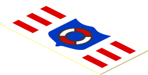 Sticker  0.9 x  1.9 with Coastguard Logo on White Background