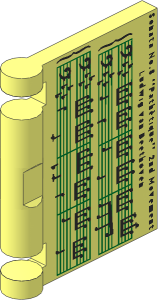Minifig Book Cover with Beethoven Music Sheet Pattern