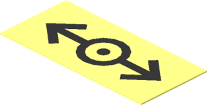 Sticker  0.7 x  1.5 with Black Train Logo (2006)