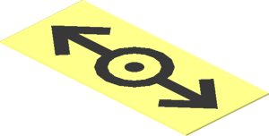 Sticker  0.8 x  1.8 with Black Train Logo (2006)