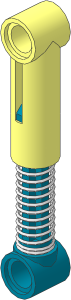 Technic Shock Absorber  6.5L Soft with Pearl Gold Piston Rod with Tight Coil Spring (Complete)