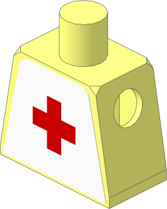 Minifig Torso with Red Cross Sticker