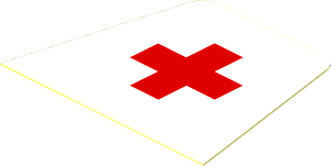 =Sticker Minifig Torso with Red Cross Logo