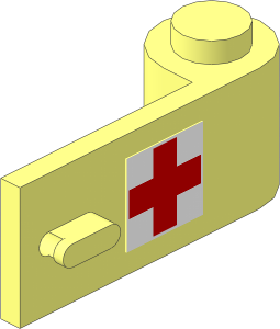 Door  1 x  3 x  1 Right with Red Cross Sticker