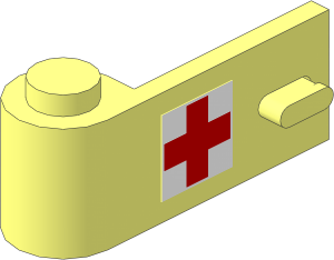 Door  1 x  3 x  1 Left with Red Cross Sticker