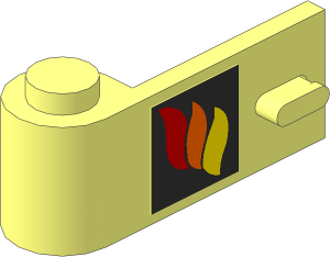 Door  1 x  3 x  1 Left with Fire Logo Sticker