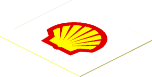 =Sticker  1.1 x  1.25 with Shell Logo 1971