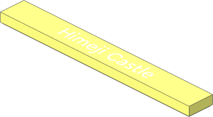 Tile  1 x  8 with "Himeji Castle" Pattern