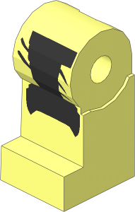 Minifig Leg Right with Black and Metallic Silver Armour and Knee Pad Pattern