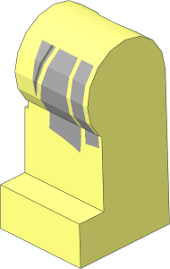 Minifig Leg Left with Light Bluish Grey Trench Coat Pattern
