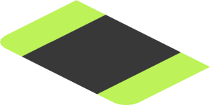 ~Sticker  0.8 x  2.0 with Black Line on Lime Background - Fifth Face