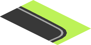 ~Sticker  1.8 x  4.0 with Black Trapezoid on Lime Background Right - Second Face