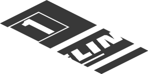 ~Sticker  1.8 x  1.9 with White Logos on Black Background Right - Second Face