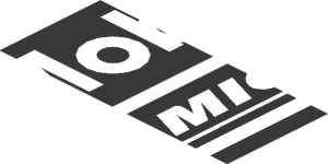 ~Sticker  0.8 x  1.9 with White Logos on Black Background Right - Fourth Face