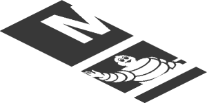 ~Sticker  0.8 x  1.9 with White Logos on Black Background Right - Fifth Face
